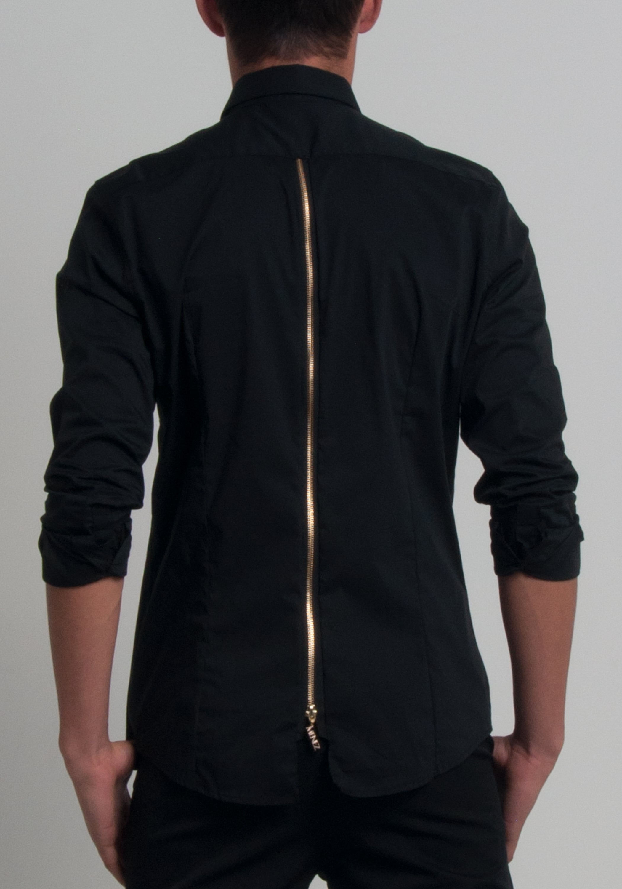 MENEZ MENS BUTTON UP SHIRT WITH A ZIPPER SPINE X-LARGE MENEZ MENS BUTTON UP SHIRT WITH A ZIPPER SPINE X-LARGE