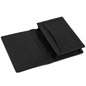 MENEZ™ BI-FOLD BLACK LEATHER WALLET - MENEZ